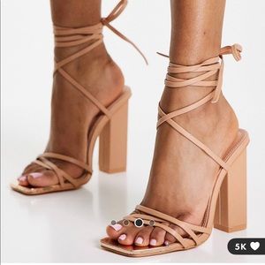 Public desire wide fit Amira block heel sandal, worn once size 8